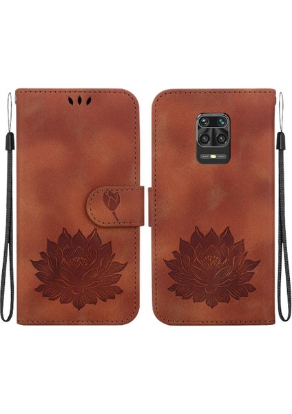 Xiaomi Redmi Not 9 Için Flip Case Pro Max Cüzdan Kabartma Lotus Çiçek (Yurt Dışından)