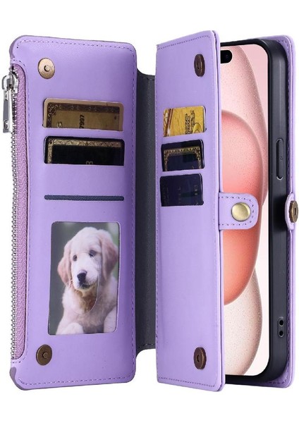 IPhone 14 Için Crossbody Durumda Pro Max Uzun Kordon Fermuar Faturaları Yuvası 9 (Yurt Dışından)
