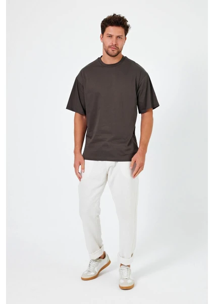 Alexander Gardi Alexandergardı Yırtmaçlı Basic Oversize T-Shirt (UN-70418)