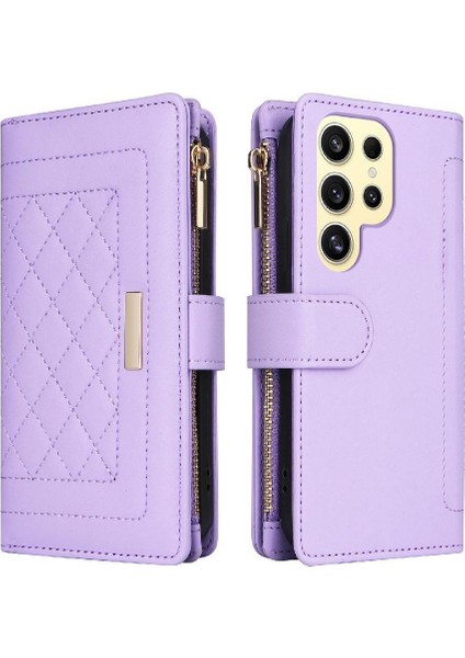 Samsung Galaxy S24 Ultra Cüzdan Kayış Darbeye Kart Yuvaları Için Flip Case (Yurt Dışından)