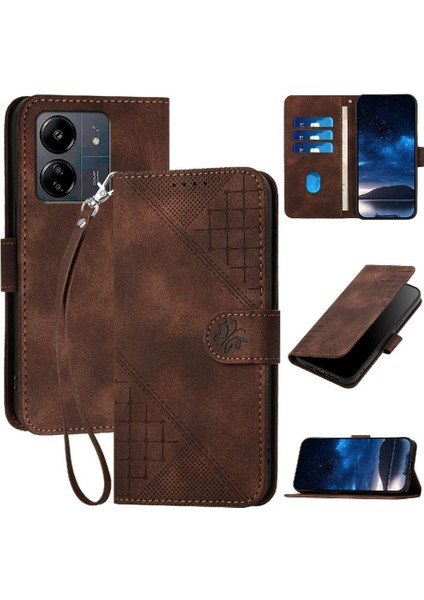 Xiaomi Redmi 13C 4g Için Flip Case ve Kredi Kartı Yuvası Yüksek Kaliteli Telefon (Yurt Dışından)