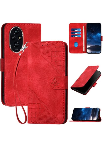 Onur Için Flip Case 200 Pro Yüksek Kalite Deri Telefon Kılıfı ile Kabartmalı (Yurt Dışından)