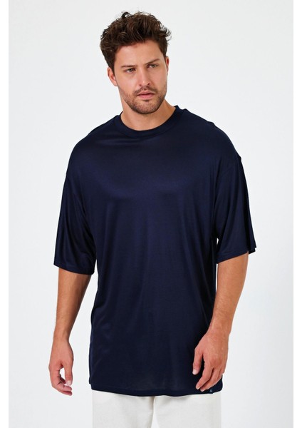 Alexandergardı Yırtmaçlı Basic Oversize T-Shirt (UN-70418)