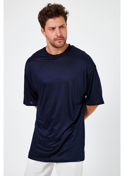 Alexandergardı Yırtmaçlı Basic Oversize T-Shirt (UN-70418)