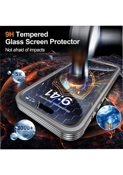 IPhone 16 Pro 360 Için Manyetik Kılıf Her Şey Dahil Askeri Damla ve Çarpışma (Yurt Dışından) fırsatları