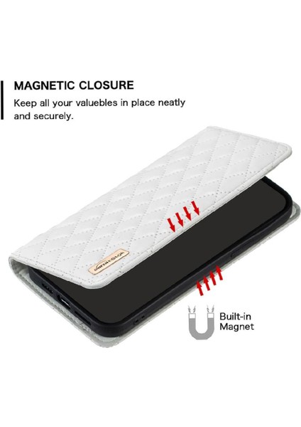 IPhone 13 Pro Için Flip Case Tam Koruma Manyetik Kapatma Cüzdan Kartı (Yurt Dışından)