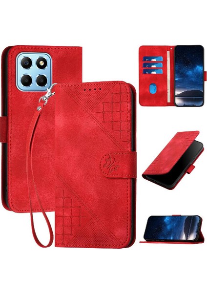 Onur X8 5g ve Kredi Kartı Yuvası Için Flip Case Yüksek Kalite Deri Telefon (Yurt Dışından)
