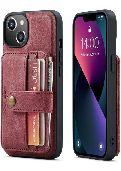 IPhone 14 Artı Cüzdan Manyetik Rfıd Engelleme Kablosuz Şarj Için Kılıf (Yurt Dışından)