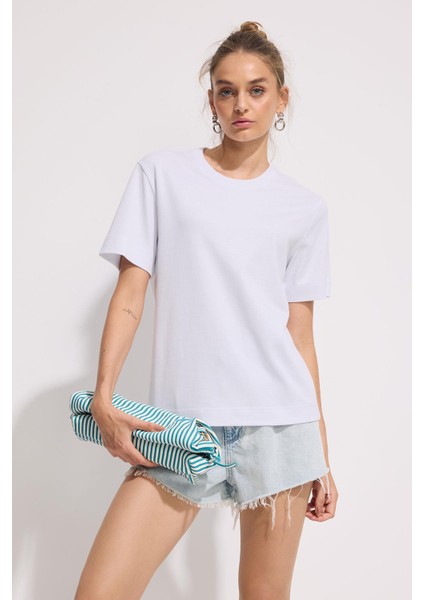 Premium Pamuk Basic Tshirt Kadın