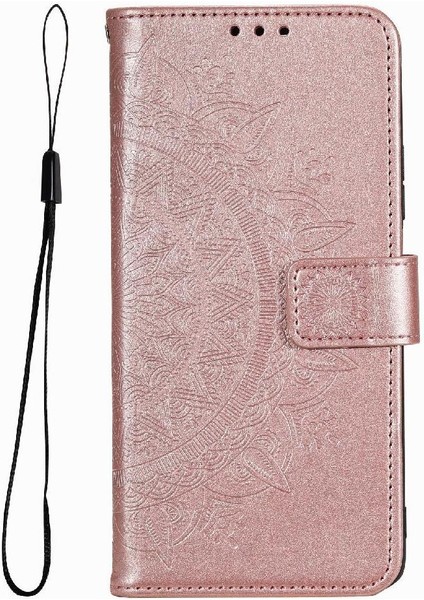 IPhone 14 Için Flip Case Pro Totem Kabartma Kickstand Pu Deri Cüzdan (Yurt Dışından)