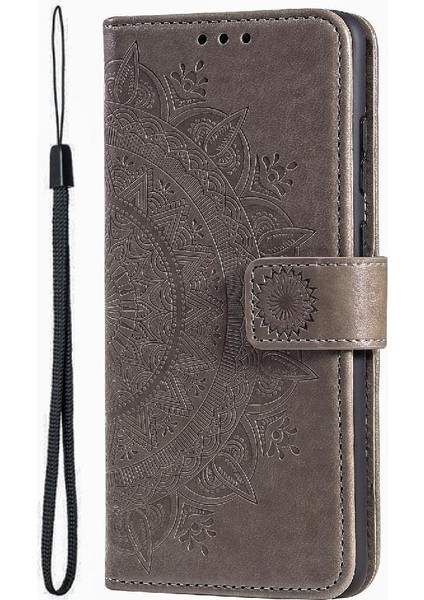 IPhone 14 Için Flip Case Pro Totem Kabartma Kickstand Pu Deri Cüzdan (Yurt Dışından)
