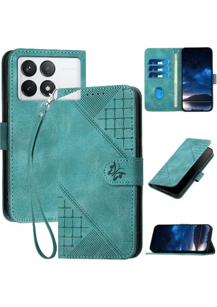 Xiaomi Redmi K70 Için Flip Case Yüksek Kalite Deri Telefon Kılıfı Kabartmalı (Yurt Dışından)