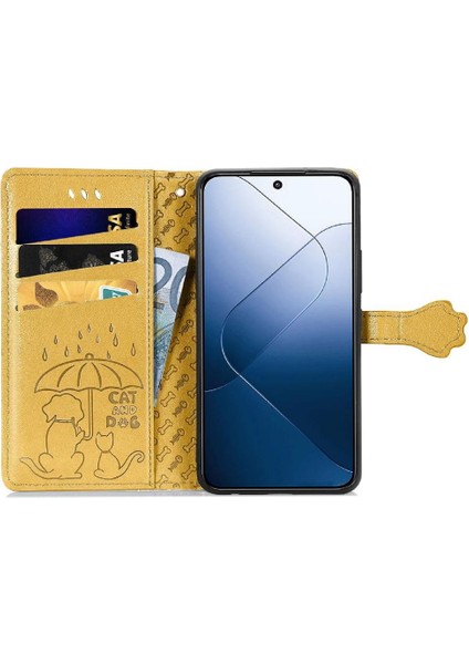 Xiaomi 14T Kılıf Için Kılıf Karikatür Hayvanlar Kapak Çevirin Kısa Kayış (Yurt Dışından) modelleri