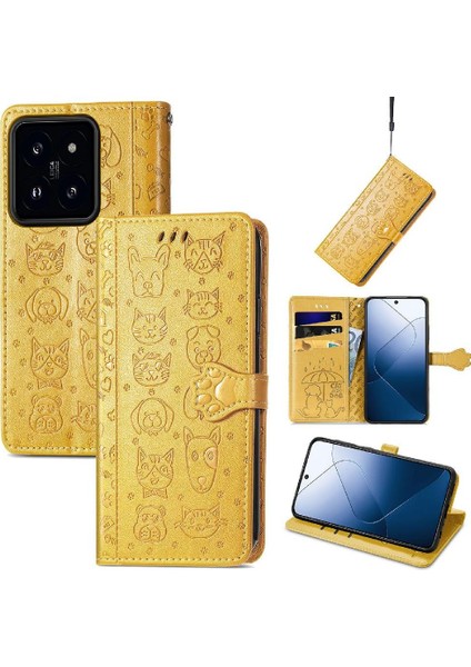 Xiaomi 14T Kılıf Için Kılıf Karikatür Hayvanlar Kapak Çevirin Kısa Kayış (Yurt Dışından) fırsatları