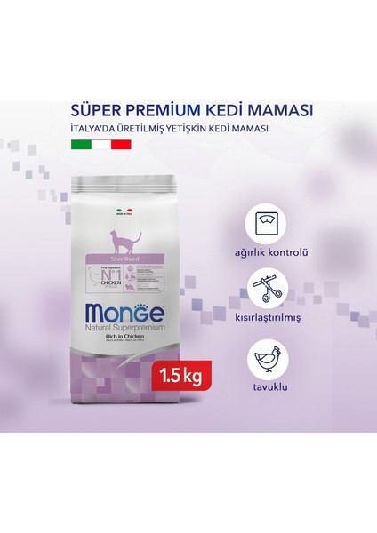 Cat Daily Line Sterilised Tavuklu Kısırlaştırılmış Kedi Maması 1.5 kg