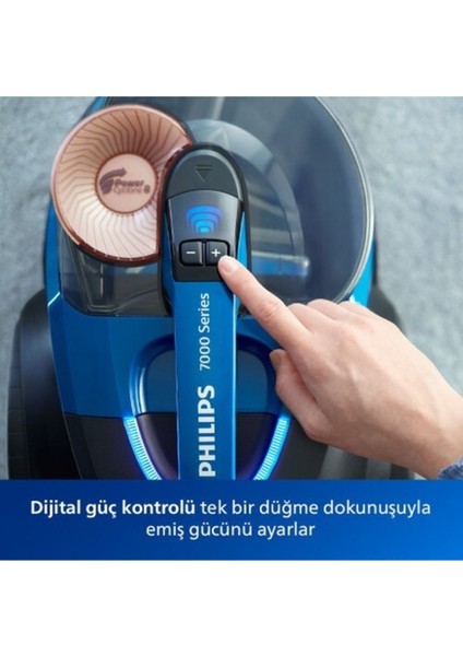 5 Yıl Motor Garantili Powercyclone 8 750W Triactive+ Başlık Alerjiikilit Sistemi Fonksiyonel ve Hızlı Toz Torbasız Süpürge HEPA13 Filitreli, Luciole Lambader ve Philips Çay Makinası Hediyeli