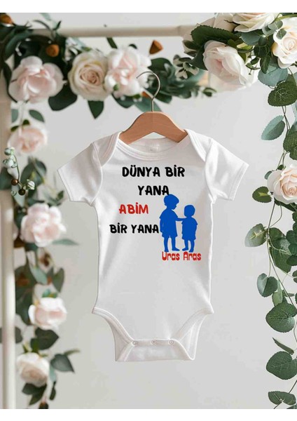 Isimli Bebek Zıbın Çıtçıtlı Atlet Kişiye Özel Baskı Isimli