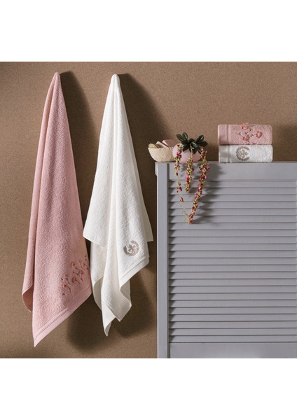 Verve Pure Cotton Pamuk Hamam Seti Pudra Krem