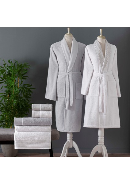 Zen Pure Cotton Pamuk Aile Set Açık Gri Beyaz