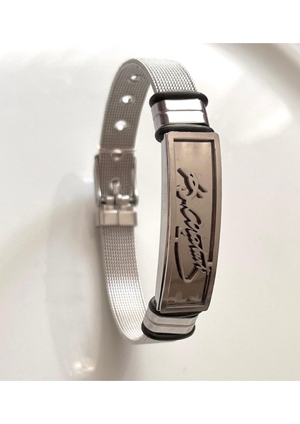 Kemal Atatürk Imzalı Silver Renk Kemer Kordonlu 1. Sınıf Çelik Bileklik 23 cm modelleri