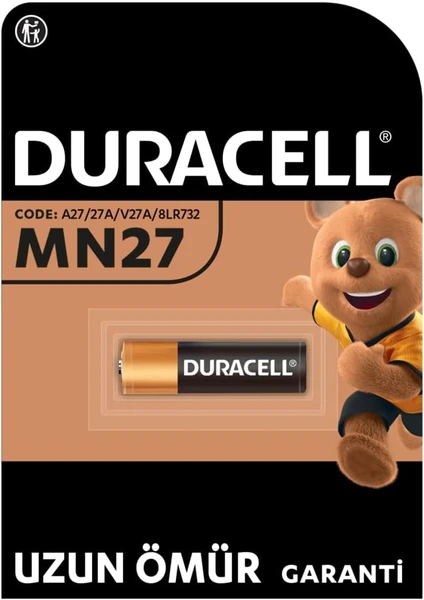 DURACELL MN27 (1’li Paket) özel alkalin pil 12V (A27 L828)