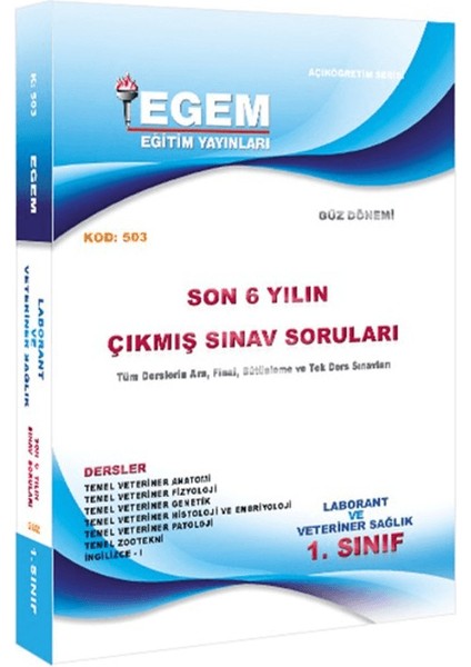 1. Sınıf Laborant ve Veteriner Sağlık Çıkmış Sınav Soruları (2011-2018) (503)