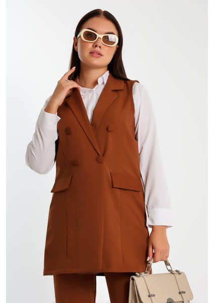 Kolsuz 3'lü Blazer Takım