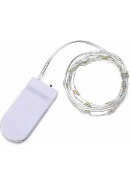 Yapay Bitlki Ledli Zincir 2.40 cm Demir Boru Gizleme Tel Sarmaşık Işıklı 3 mt LED Pilli