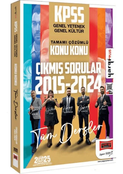 Yargı Yayınevi 2025 KPSS GK-GY 2015-2024 Tamamı Çözümlü Konu Konu Çıkmış Sorular