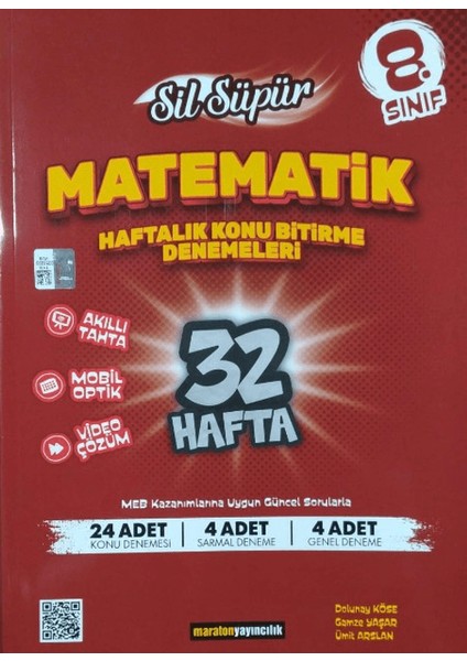 8. Sınıf Matematik Haftalık Konu Bitirme Denemeleri