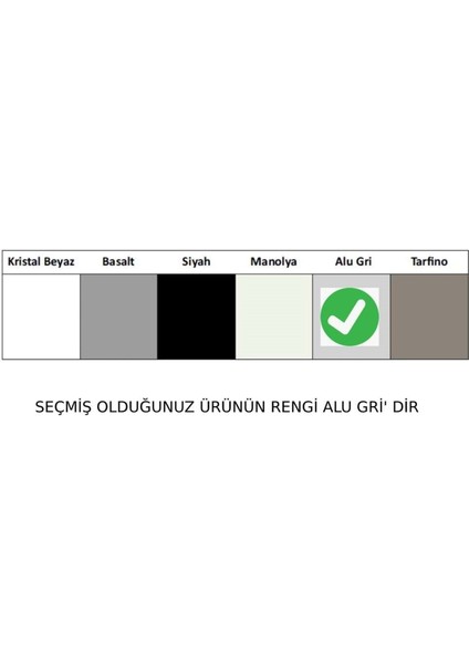 Lıberta 6 S Çift Yönlü Alu Gri Seramik Eviye