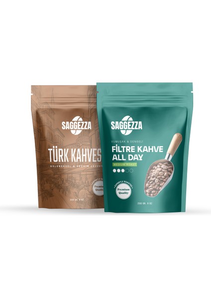Filtre Kahve All Day 250 gr + Türk Kahvesi 250 gr Tanışma Paketi