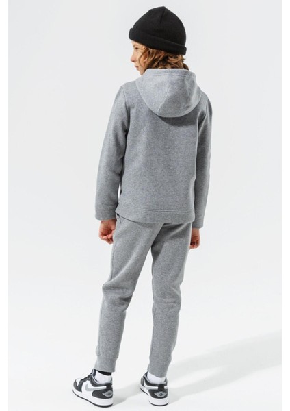 Sportswear Fleece Gray Kids Tracksuit Pamuklu Çocuk Eşofman Takımı Gri