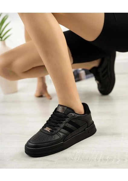 Bağcıklı Unisex Ortopedik Snaker Spor Ayakkabı Kadın-Siyah-Kömür modelleri