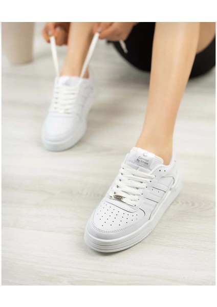 Bağcıklı Unisex Ortopedik Snaker Spor Ayakkabı Kadın-Beyaz fırsatları