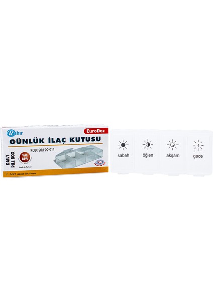 Günlük Ilaç Kutusu X10 Adet