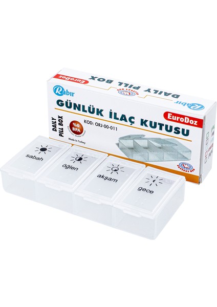 Günlük Ilaç Kutusu X10 Adet