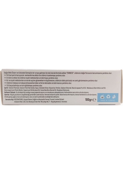 Naturel Extract & Silver Shiness Colloidal Gümüş Sabunu 100 gr 4'lü Paket indirimleri