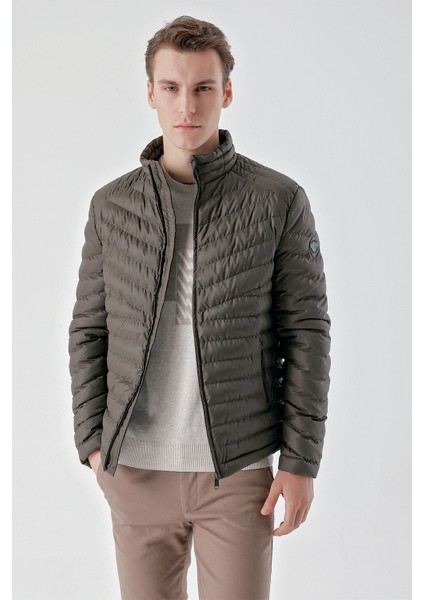 Erkek Haki Su Itici Rüzgar Geçirmez Dynamic Fit Rahat Kesim Şişme Mont fiyatları