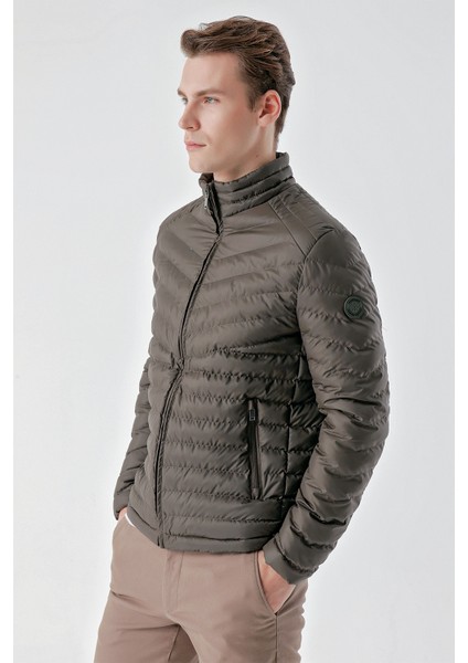 Erkek Haki Su Itici Rüzgar Geçirmez Dynamic Fit Rahat Kesim Şişme Mont fırsatları