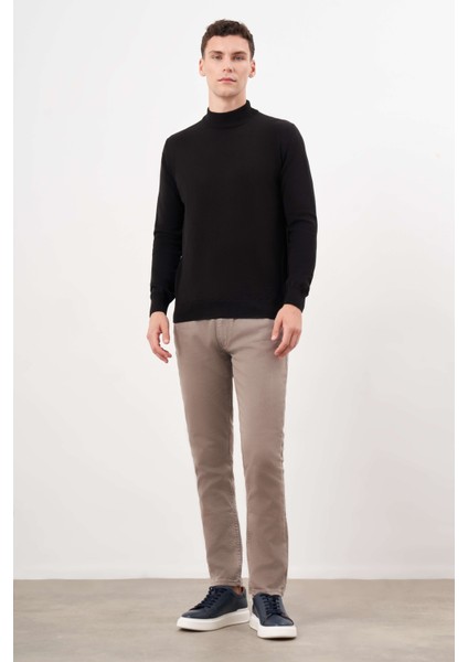 Erkek Siyah Basic Yarım Balıkçı Yaka Dynamic Fit Rahat Kesim Triko fırsatları