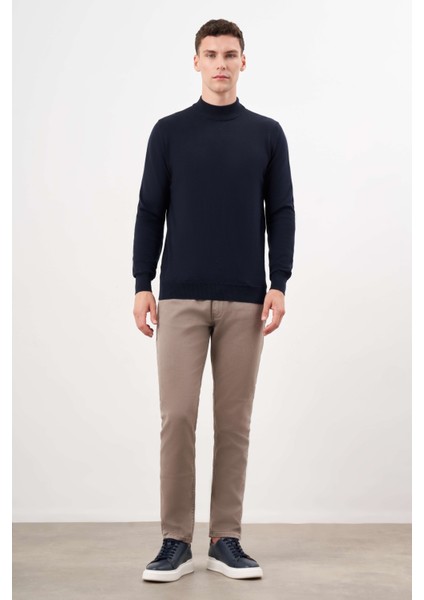 Erkek Lacivert Basic Yarım Balıkçı Yaka Dynamic Fit Rahat Kesim Triko fırsatları