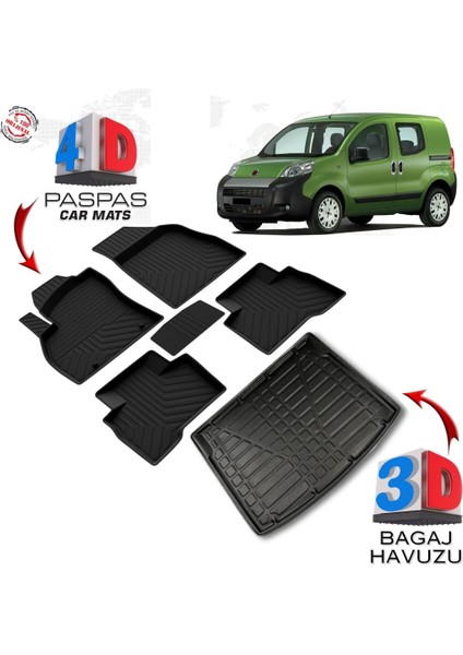 3K Store Fiat Fiorino Combimix 4d Paspas ve 3D Bagaj Havuzu 2008 ve Üstü