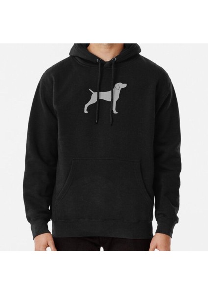 Weimaraner Silhouette(S) Baskılı Kapşonlu Sweatshirt