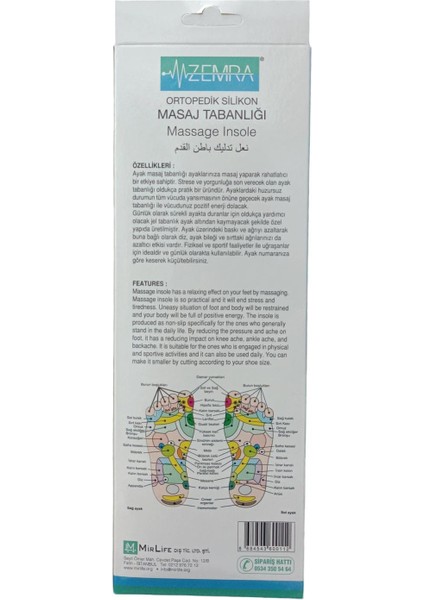 Masaj Tabanlığı Ortopedik Silikon Masaj Tabanlığı Kesilebilir Unisize Bedensiz - Kadın modelleri