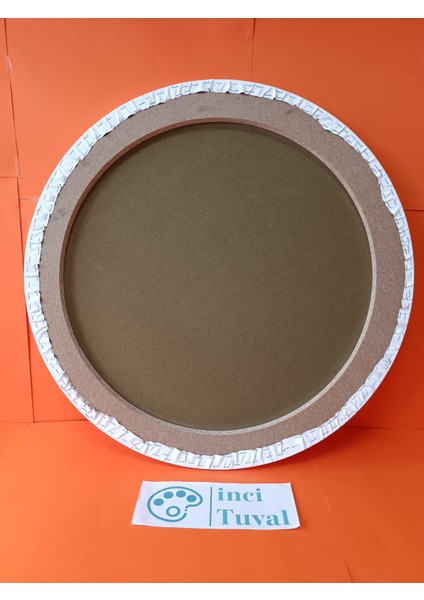70 cm Daire Yuvarlak Tuval Profesyonel 1.kalite Pamuk 380GR/M2 Dokulu Astarlı Gergin Arkadan Zımbalı