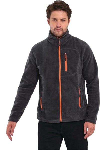 Store Erkek Polar Tam Fermuarlı 3 Cepli Outdoor Polar Füme Ceket Tactical Flecee Polar