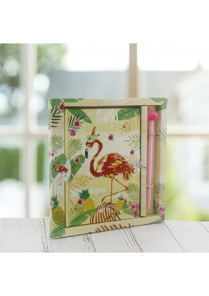 13 x 18 cm Flamingo Anı Defteri ve Kalem Seti fiyatları
