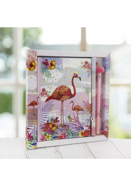 13 x 18 cm Flamingo Anı Defteri ve Kalem Seti fırsatları