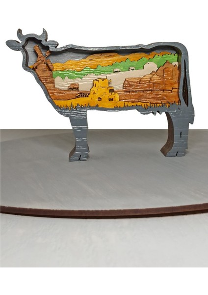 Ahşap Mdf Çok Katmanlı Inek Dekoratif Obje